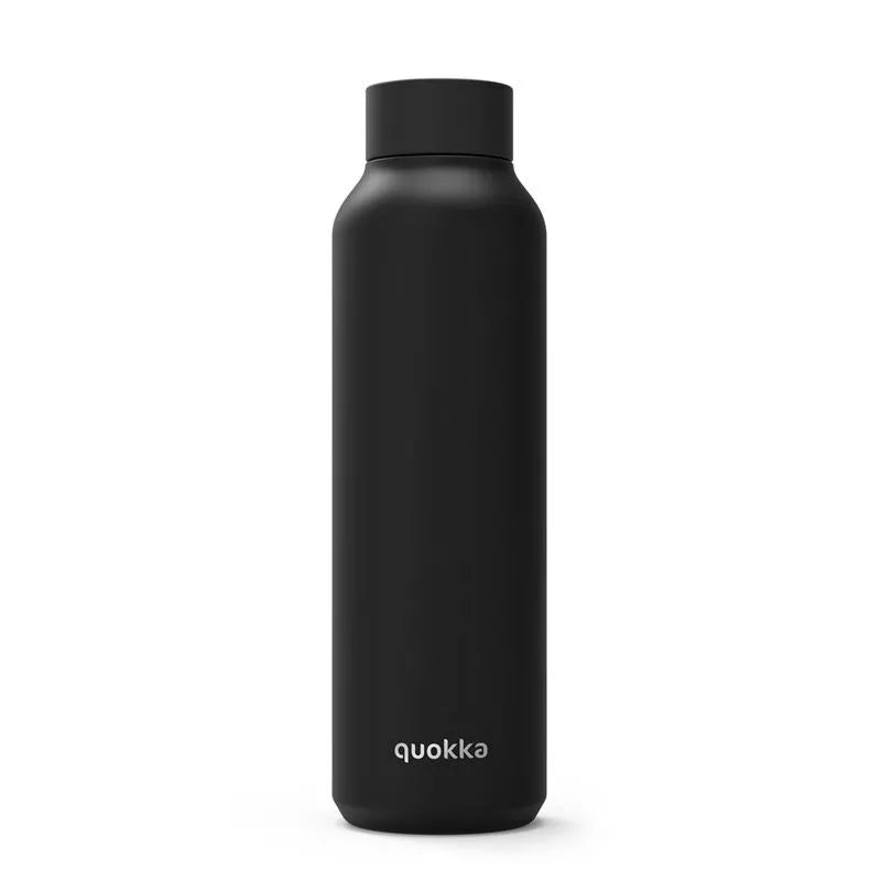 Quokka Solid – Dvigubos sienelės nerūdijančio plieno vakuuminis termosas vandeniui, 630 ml (Jet Juoda)