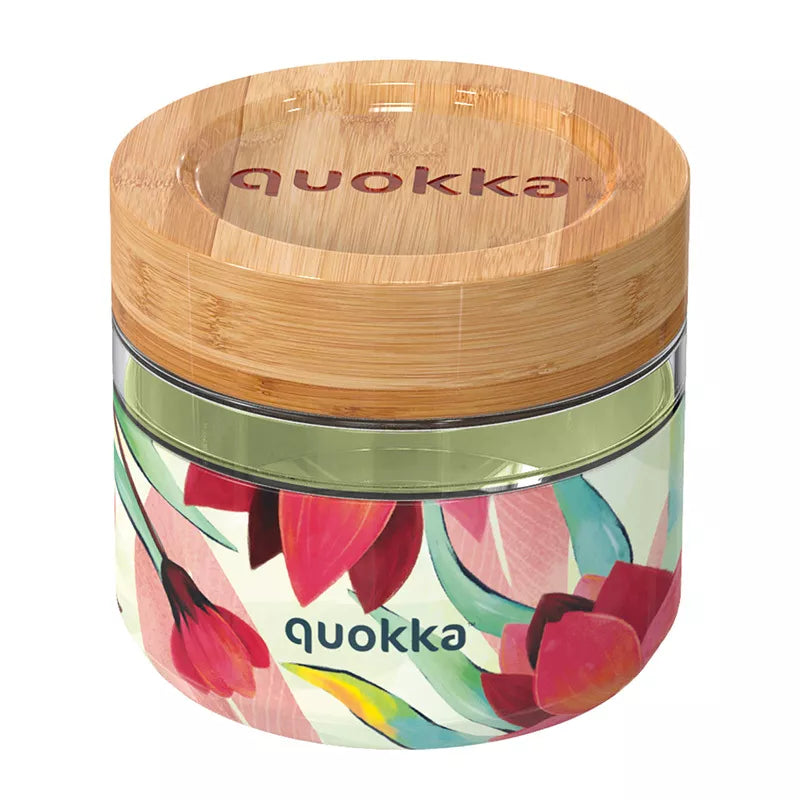 Quokka Deli Maisto Indelis - Stiklinis maisto indas / Pietų dėžutė 500 ml (Pavasaris)