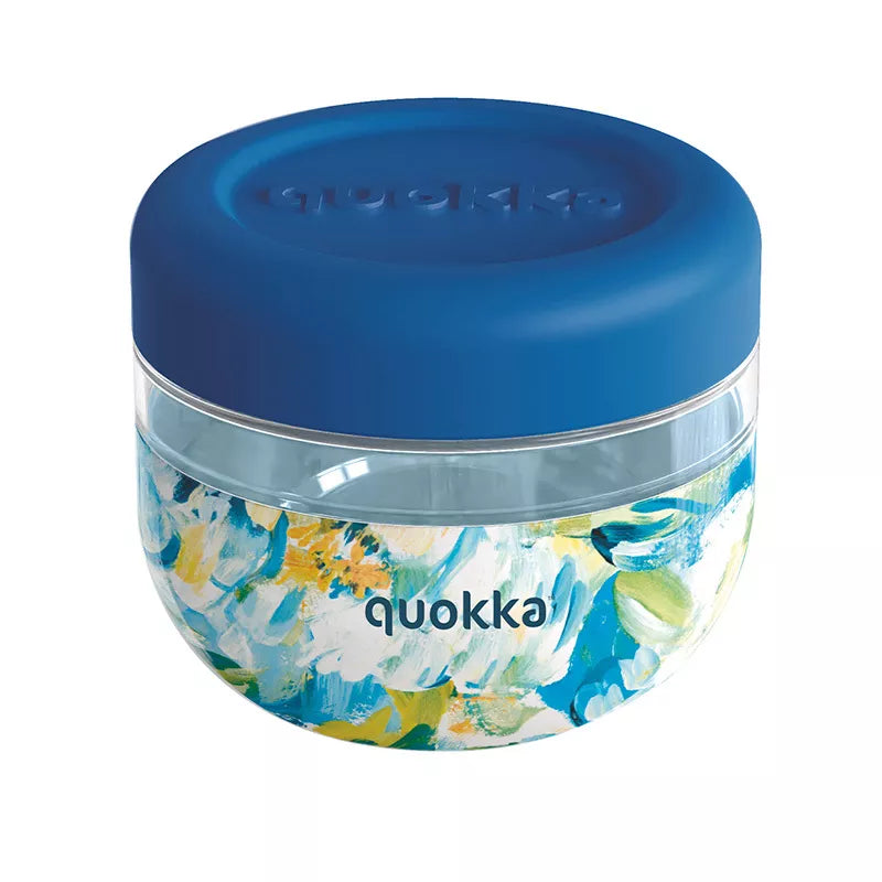 Quokka Bubble maisto indeliai – Plastikinis maisto konteineris / priešpiečių dėžutė, 500 ml (Mėlynieji bijūnai)