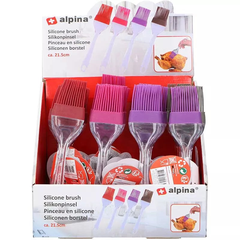 Alpina silikoninis teptukas patiekalams marinuoti 21 cm (rožinis)