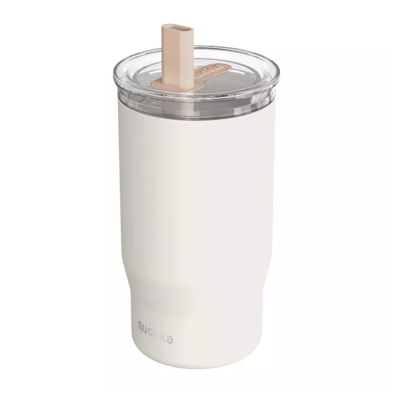 Quokka Mist - Termo puodelis iš nerūdijančio plieno su šiaudeliu, 720 ml (Dramblio kaulo spalvos)