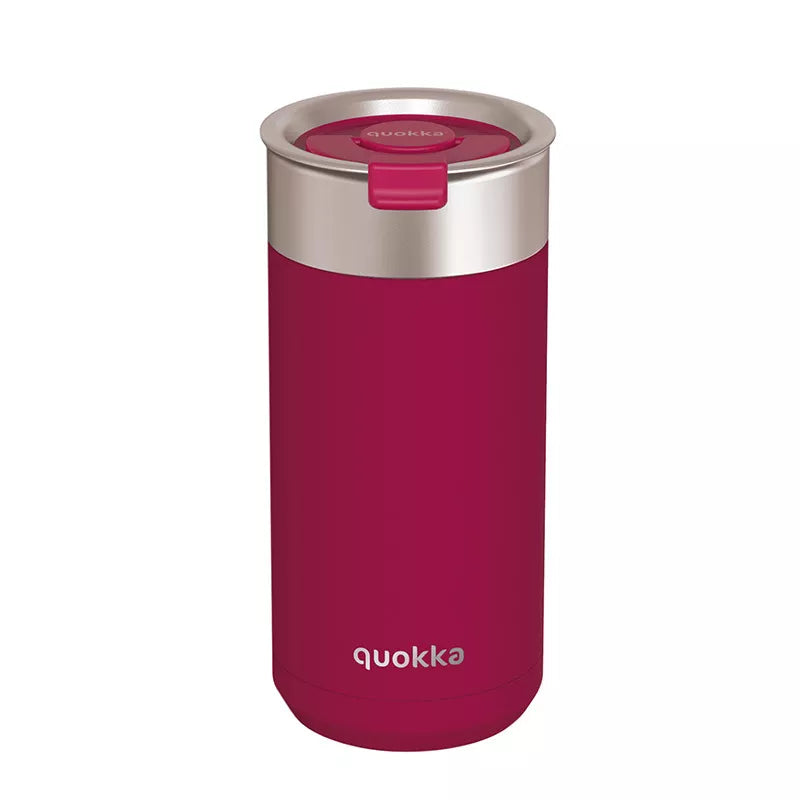 Quokka Boost Kavos Termo puodelis – Nerūdijančio plieno termosinė puodelis su gamintuvu, 400 ml (Bordo spalvos)