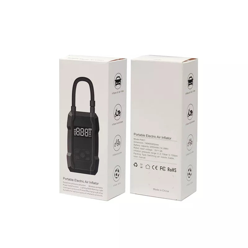 WEKOME Pi801 – Nešiojamas elektrinis automobilio siurblys + Power Bank 2000 mAh (Juodas)