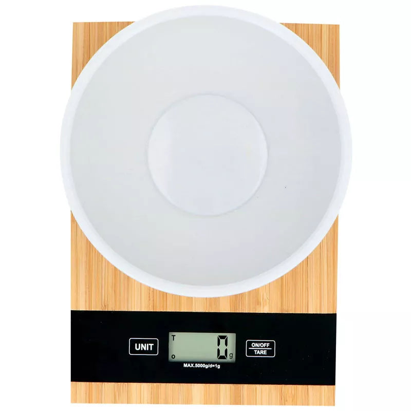 Alpina – Skaitmeninės bambukinės virtuvinės svarstyklės 5 kg