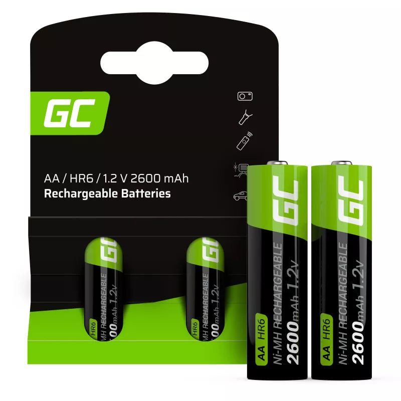 Green Cell - 2x AA HR6 2600mAh akumuliatoriai