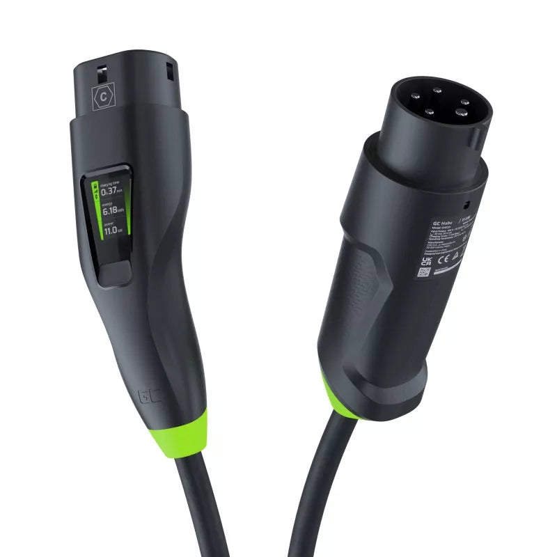 Green Cell - GC Habu EV 11 kW 7 m Tipo 2 CEE mobilusis įkroviklis, skirtas EV, PHEV įkrovimui, 2in1 Wallbox su GC programėle
