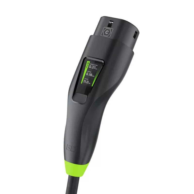 Green Cell - GC Habu EV 11 kW 7 m Tipo 2 CEE mobilusis įkroviklis, skirtas EV, PHEV įkrovimui, 2in1 Wallbox su GC programėle