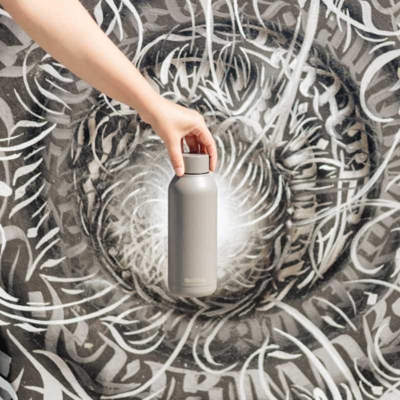 Quokka Solid - Nerūdijančio plieno termosas 510 ml (Pilka)