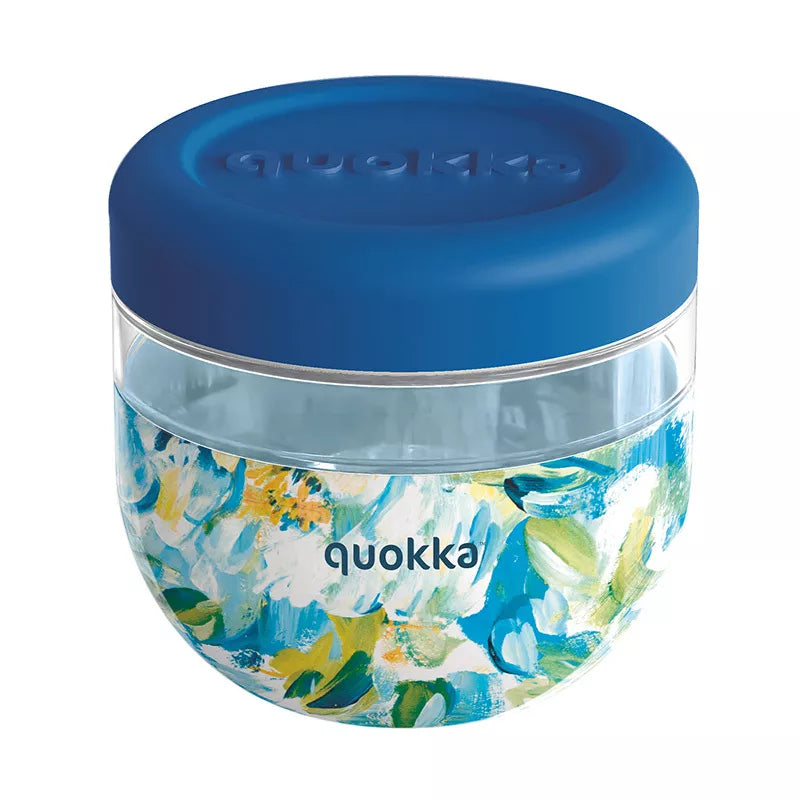 Quokka Bubble Food Jar – Plastikinis maisto indas / pietų dėžutė, 770 ml (Mėlyni bijūnai)