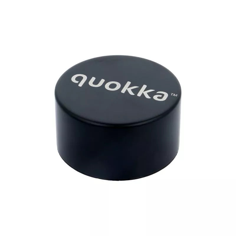 Quokka Solid – nerūdijančio plieno dvigubos sienelės su vakuuminės izoliacijos technologija, nešiojamas termosas 510 ml (Intensyvios juodos spalvos)