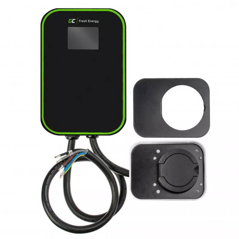 Green Cell Sieninė įkrovimo stotelė GC EV PowerBox 22kW su RFID ir 2 tipo lizdu elektriniams automobiliams ir įkraunamiems hibridams krauti
