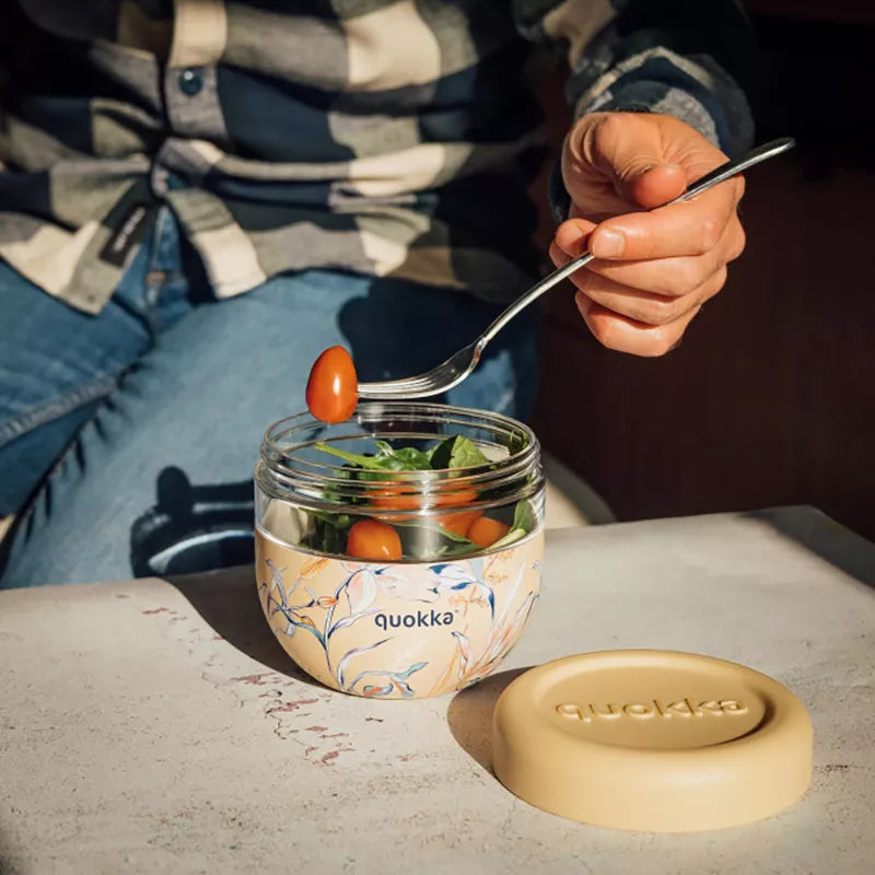 Quokka Bubble Food Jar – Plastikinis maisto indelis / pietų dėžutė 770 ml (Vintažinis floralas)
