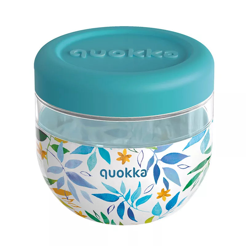 Quokka Bubble Food Jar - Plastikinis maisto indas / pietų dėžutė 770 ml (Akvadelės lapai)