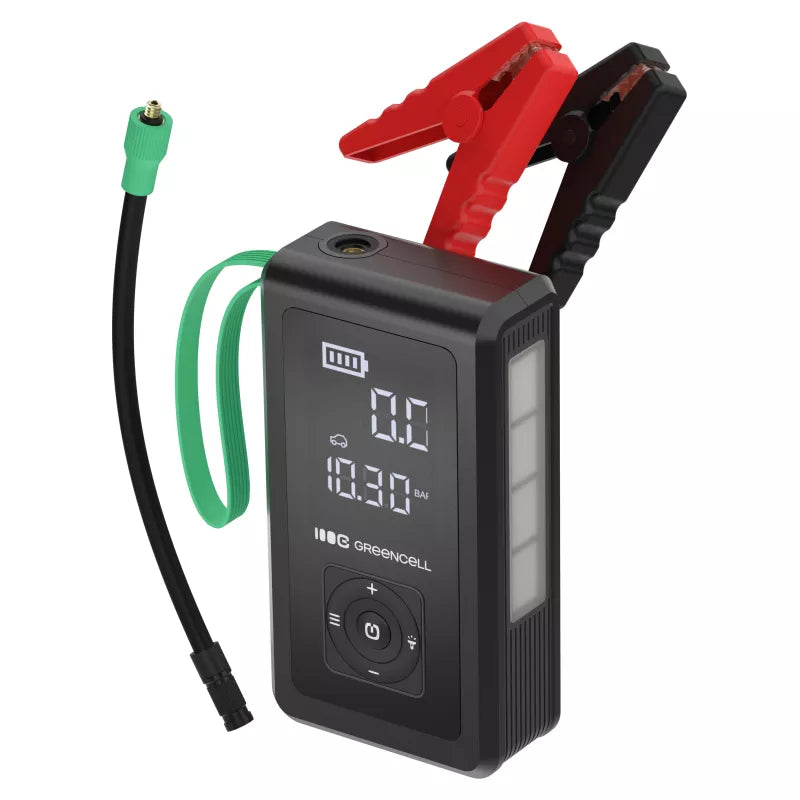 Green Cell - PowerBoost Air automobilio užvedimo įrenginys / starteris / žibintuvėlis / automobilio powerbank su kompresoriumi 8000mAh 1000A