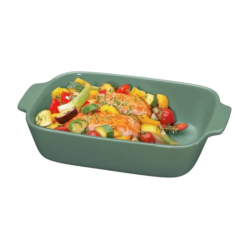 Küchenprofi Porto – Keraminė troškintuvė / kepimo forma 30×19×6,5 cm (žalia)