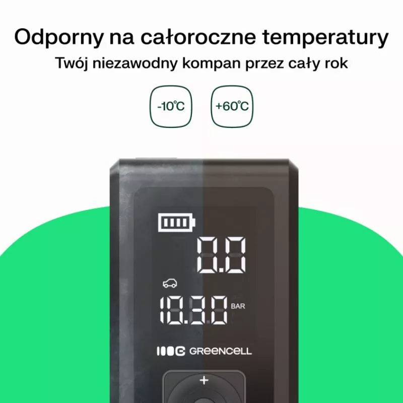 Green Cell - PowerBoost Air automobilio užvedimo įrenginys / starteris / žibintuvėlis / automobilio powerbank su kompresoriumi 8000mAh 1000A