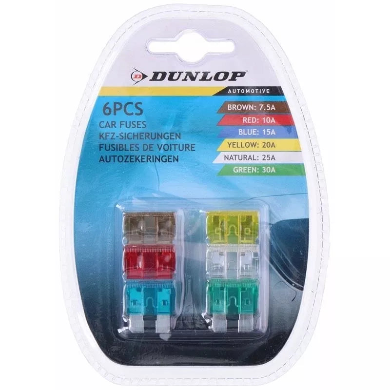 Dunlop - Automobiliniai saugikliai 6 vnt.