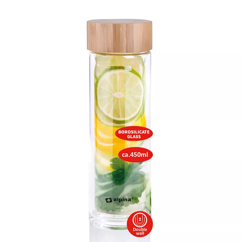 Alpina - Terminis stiklinis butelis (dviguba sienelė) 450 ml