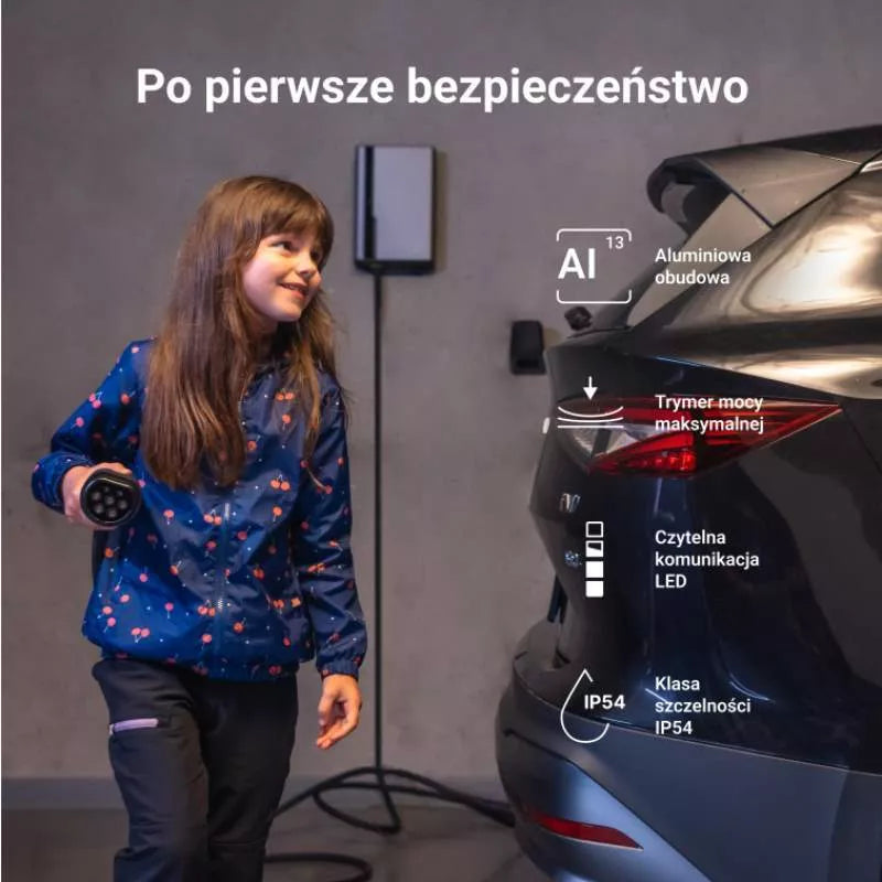 Green Cell - HabuDen Sieninis įkroviklis 22kW 32A 5m Tipo 2 elektrinėms transporto priemonėms (EV) su GC Bluetooth WiFi NFC programėle