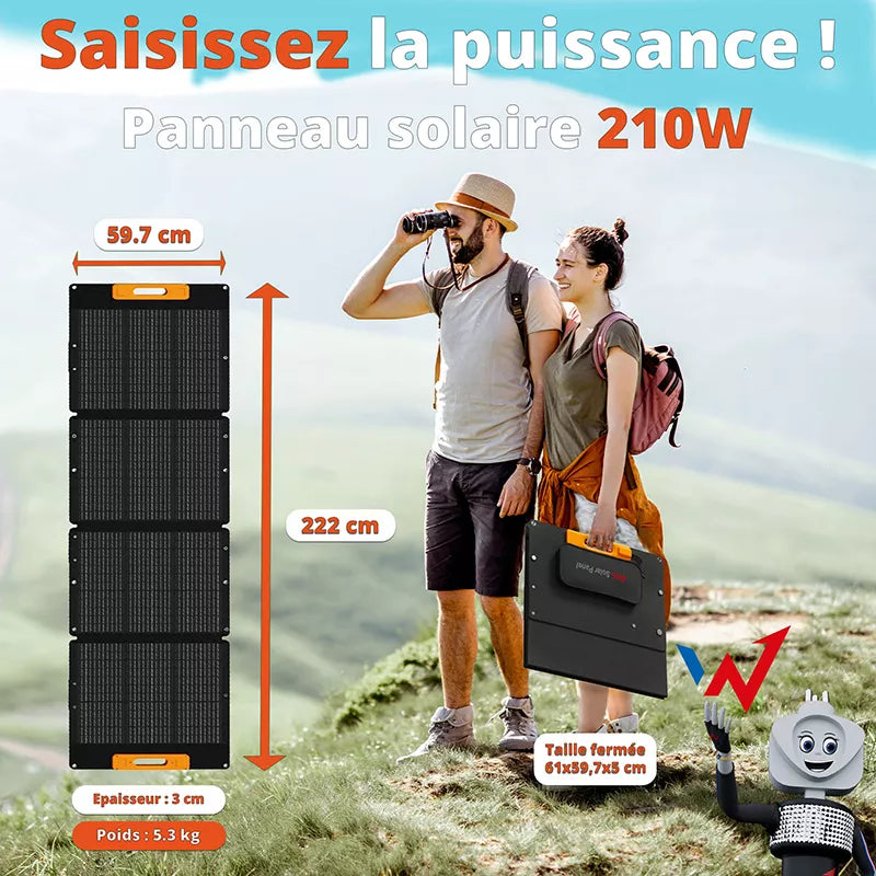 Wonder Ws210 - 210 W saulės panelė su MC4 jungtimi (Juodas)