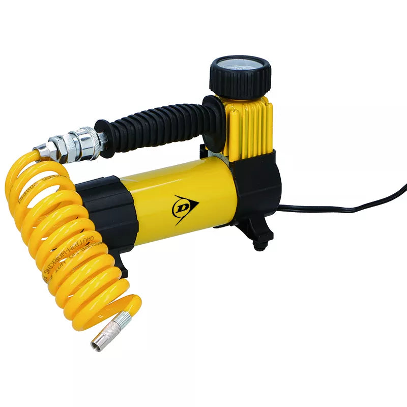 Dunlop - 12 V 100 PSI kompresorius, žarna ir antgalių rinkinys