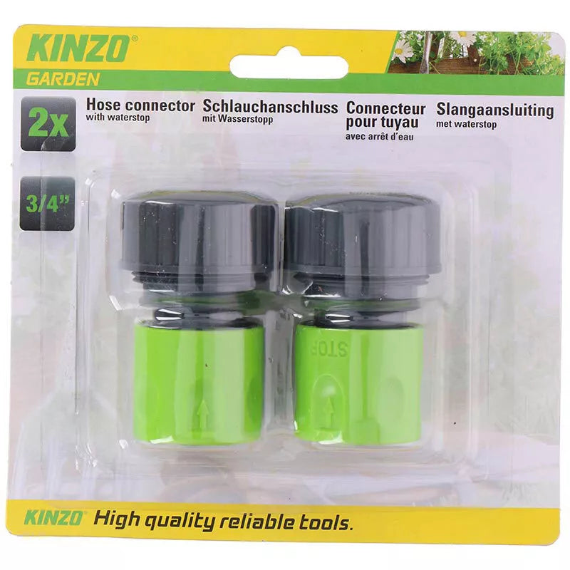 Kinzo - 3/4 colio sodo žarnos jungtis, 2 vnt.