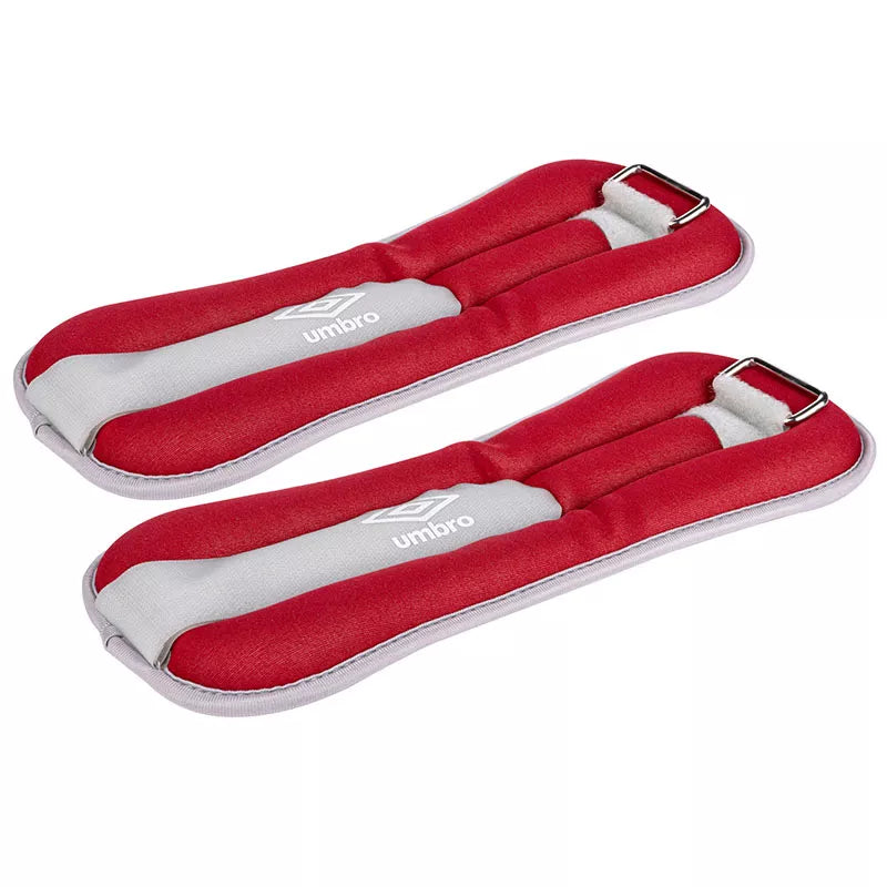 Umbro - Svorinės apyrankės čiurnoms ir riešams 2x1 kg (Raudonas)