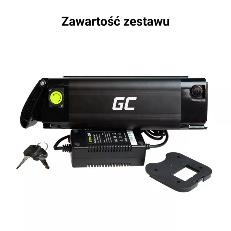 Green Cell - GC Silverfish akumuliatorius elektriniam dviračiui su 24V 10.4Ah 250Wh Li-Ion XLR 3 PIN įkrovikliu