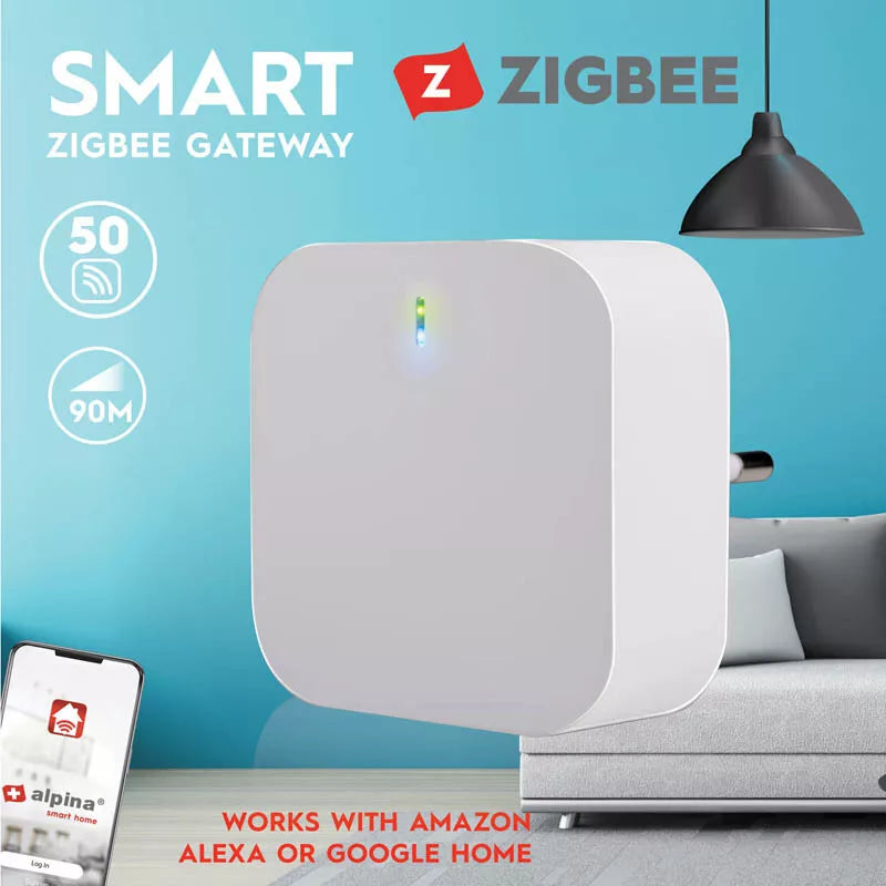 Alpina - Zigbee centrinis mazgas (šaltinis), skirtas prijungti įrenginius pagal šį standartą.