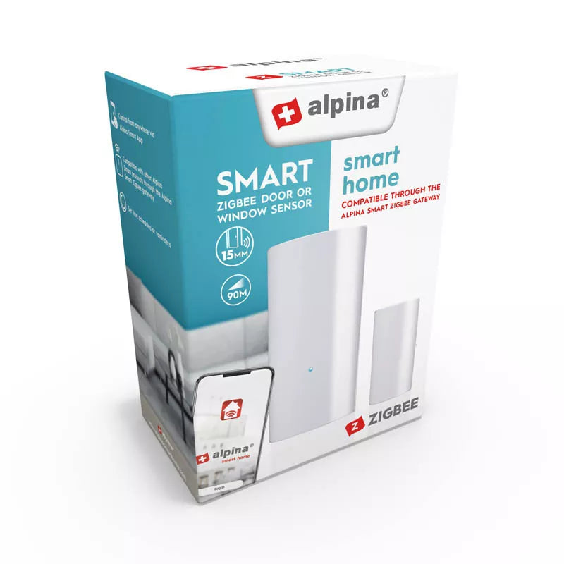Alpina - Išmanusis lango atidarymo jutiklis iš Zigbee tinklo